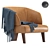 Reeves Leather Small Armchair: Minotti Elegance 3D model small image 1