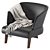 Reeves Leather Small Armchair: Minotti Elegance 3D model small image 3