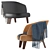 Reeves Leather Small Armchair: Minotti Elegance 3D model small image 4