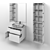 Aquaton Michelle: Complete Bathroom Furniture Set 3D model small image 7