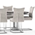 Sleek 10-Piece Modern Dining Set 3D model small image 7