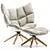 Luxury Armchair Collection: B&B Italia Husk 3D model small image 4