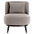 Turbosmooth Armchair: Designer Furniture for Corona Render 3D model small image 2