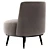 Turbosmooth Armchair: Designer Furniture for Corona Render 3D model small image 3