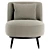Turbosmooth Armchair: Designer Furniture for Corona Render 3D model small image 5