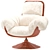 Rotating Rattan Chair with Cushion 3D model small image 3