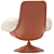 Rotating Rattan Chair with Cushion 3D model small image 5