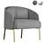 PONCHO Modern Armchair 3D model small image 2