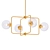 Satin Gold Chandelier: Carson Carrington 3D model small image 1