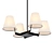 Elegant Corniche 4-Light Pendant 3D model small image 1