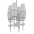 Elegant Chaillot Pendant Light 3D model small image 2