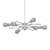 Sleek 6-Light Sputnik Chandelier 3D model small image 2