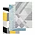 Modern Gray Geometric Rug 3D model small image 3