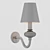 Modern Lume Wall Sconce - White Cone Shade, Chrome Finish 3D model small image 2