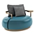 Botero Armchair: Sumptuous Comfort 3D model small image 1