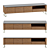 Elegant 2m Walnut TV Stand 3D model small image 1