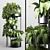Metal Vase Plant Stand: Stylish Indoor Plant Holder 3D model small image 1
