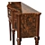 Elegant Flame-Veneered Sideboard 3D model small image 3