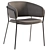 Modern Metal Dining Chair 3D model small image 1