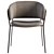 Modern Metal Dining Chair 3D model small image 2