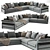 Zeno 3 Flexform Sofa 3D model small image 1