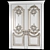 Elegant Arched Classical Door 3D model small image 2