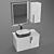 Elegant Bathroom Set 3D model small image 2