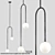 Minimalist Pendant Light with Globe Shades 3D model small image 1