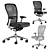 Zody Black and White Office Chair 3D model small image 1