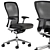 Zody Black and White Office Chair 3D model small image 3