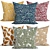 Elegant Textured Decorative Pillows 3D model small image 1