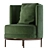 Green Armchair Corona Render 5 3D model small image 2