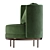 Green Armchair Corona Render 5 3D model small image 3