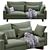 Modern West Elm Harmony Sofa 3D model small image 1