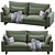 Modern West Elm Harmony Sofa 3D model small image 6