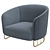 Tonella Armchair: Stylish Comfort and Elegance 3D model small image 2