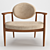 Comfortable Minimalistic Roundy Chair 3D model small image 3