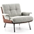 Elegant Daiki Sofa by Minotti 3D model small image 1