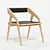 Sleek Katakana Dining Chair 3D model small image 2