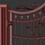 Elegant Wrought Iron Gate 3D model small image 3