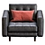 Landskrona Leather Armchair: Stylish Comfort by Ikea 3D model small image 6