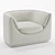 Contemporary Aria Upholstered Chair 3D model small image 2