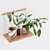 Minimalist Mango Wood Hanging Wall Shelf 3D model small image 1