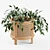 Boho Rattan 12" Planter 3D model small image 1