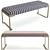 Luxurious Fendi Lambert Bench - Elegant and Exquisite 3D model small image 1