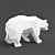 Polygonal Bear Sculpture 3D model small image 2