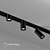 Sleek Tube Hang Track Light 3D model small image 1