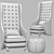 Sultan Upholstered Armchair 3D model small image 3
