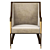 Elegant Signature Dining Arm Chair 3D model small image 2