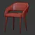 Ines Nubuck Chair: Elegant and Compact 3D model small image 3